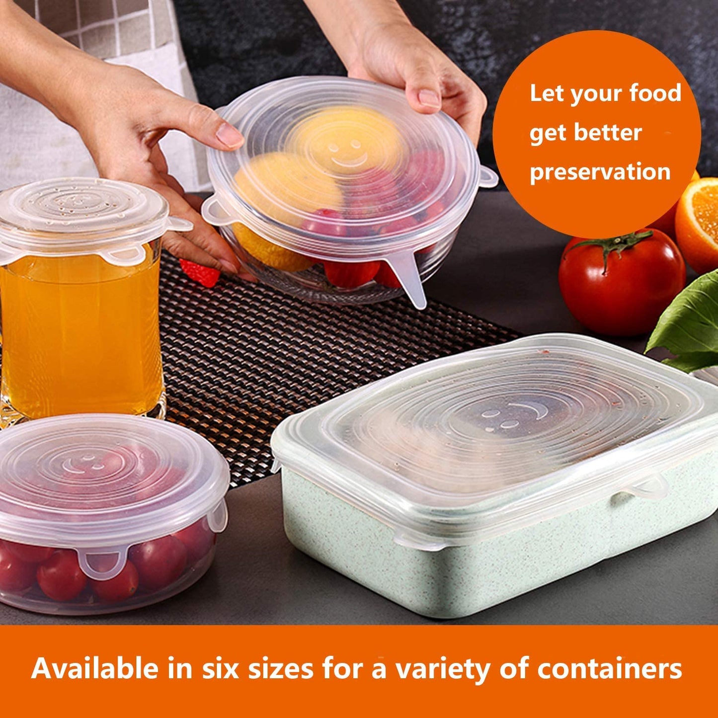 Factory direct sale silicone stretch lid food packaging lid